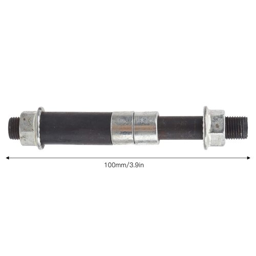 Dilwe Electric Scooter Front Wheel Axle, Steel Front Wheel Axle Wheel Bearing Replacement Accessories for 8 inch Electric Scooter 100x10mm Electric car scooter