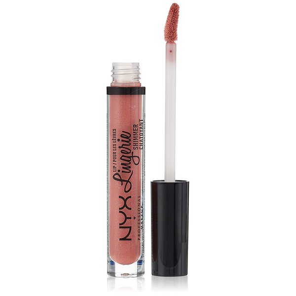 NYX PROFESSIONAL MAKEUP Lip Lingerie Shimmer, Lip Gloss - Euro Trash, Dark Pink-Brown