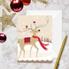 Whimsical Holiday Cards / 25 Holiday Cards With White Envelopes / 5 Winter Seasonal Designs / 4 5/8" x 6 1/4" Holiday Greeting Cards