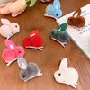 Cute cartoon rabbit hair clip three-dimensional soft plush rabbit hair clip suitable for fine hair to fix cute rabbit hair claw hair clip(BT)