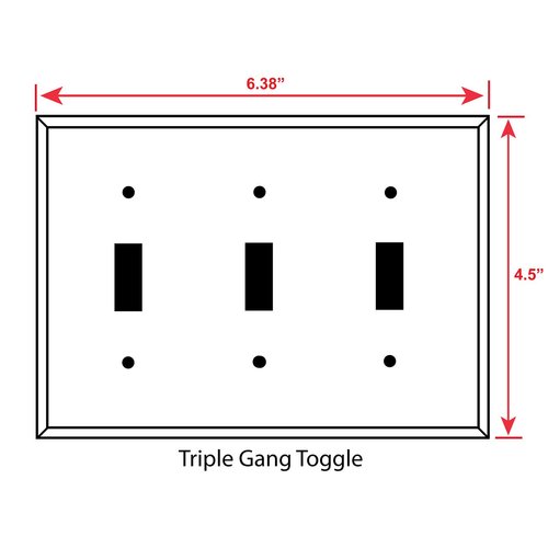 Art Plates - Triple Gang Toggle Decorative Metal Wall Plate - Garden Butterflies - (Made in USA)