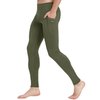 Willit Men's Active Yoga Leggings Pants Running Dance Tights with Pockets Cycling Workout Pants Quick Dry Army Green L