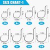 Circle Hooks Fishing Hooks Tackle - 120pcs 2X Strong Saltwater Fishing Hooks Octopus Circle Hooks Customized Offset Sport Circle Hook for Catfish Bass Size 5/0
