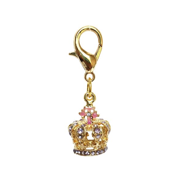 The Dog Squad Clip-On Collar Charms, Royal Queen, Gold (H325)