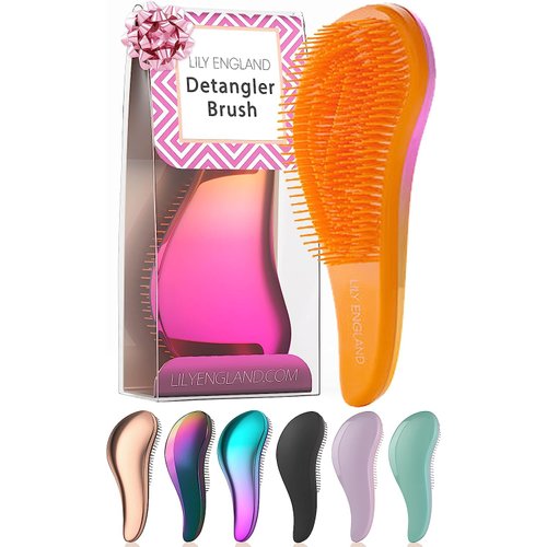 Detangling Brush for Curly Hair, Straight, Dry & Wet Hair - Brush for Thick Hair, Fine, Wavy, Black Natural Hair - Hair Detangler Brush for Kids, Women, Toddlers - Vegan Detangle Brush by Lily England