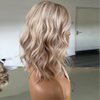 oulaer Blonde Highlight Wig Short Wavy Wig 13x6 Invisible Lace Front Wig 27/613 Loose Wave Human Hair Wig Pre Plucked HD Lace Wig Short Bob Wigs Bleached Knots 150% Density 10Inch