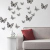 3D Butterfly Wall Stickers, 24pcs Black Butterflies, Butterfly Wall Decor, Butterfly Decor, Butterfly Party Decorations, Butterfly Decorations for Birthday (Style One)