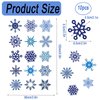 150Pcs Snowflake Temporary Tattoos Blue Snowflake Glitter Tattoos Stickers Winter Snowflake Stickers Christmas Temporary Tattoos for Christmas Party Supplies