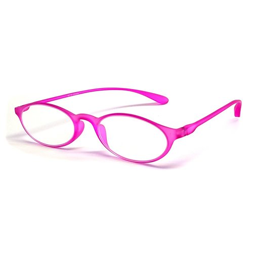 Calabria 719 Flexie Oval Reading Glasses +6.00 Fuchsia Men/Women Bendable One Power Readers TR90 Flexible