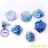 Bescon Magical Stone Dice Set Series, 7pcs Polyhedral RPG Dice Set Dragon Eyes, Polybag Packing