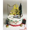 Happy Birthday Jesus Cake Topper, Gold Glitter Jesus Birthday Cake Decorations, Jesus is Reason for the Season for Nativity Scene Christmas Birthday Party Decorations, Christmas Religious Decorations
