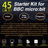 KEYESTUDIO 45 Sensors Starter Kit for BBC Microbit V2.2 V2 V1.5 (Without Micro:bit), Sensor Breakout Board, i2c LCD, Buzzer, 5v Relay with Tutorials 57 Courses Coding for Teens Adults