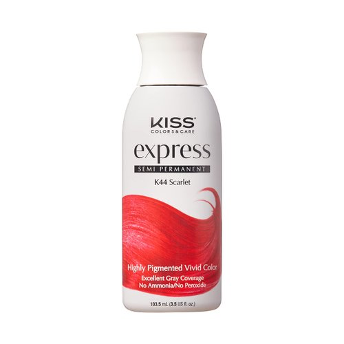Kiss Express Semi-Permanent Hair Color 100mL (3.5 US fl.oz) (1 Count, Scarlet)