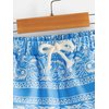 SOLY HUX Boy's Summer Boho Paisley Print Drawstring High Waisted Shorts Blue and White 11-12Y