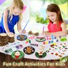 Painting Crafts Kit for Kids,Glow in The Dark Arts & Crafts Gifts for Girls Boys Ages 4-12,Wood Slice Craft Creative Activities Christmas Party Favors Toy for Ages 4 5 6 7 8 9 10 11 12 Year Old(24Pcs)