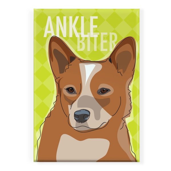 Pop Doggie Ankle Biter Cattle Dog Red Heeler Fridge Magnet