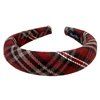 VIVIAN & VINCENT 2 Pack of Womens Fall Scottish Tartan Headbands Headwraps Hair Band Christmas Gifts for Her Burduny Red and Green Plaid