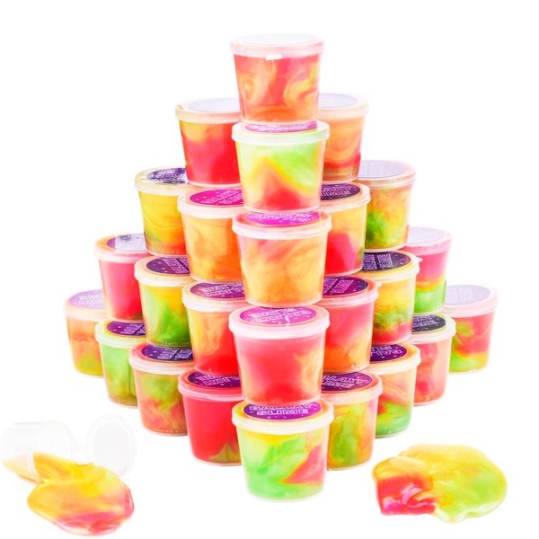 30 Packs Galaxy Slime, Colorful School Toy Party Favor for Kids Girls and Boys, Adults, Non-Sticky, Stress & Anxiety Relief, Super Soft Sludge Toy