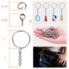 Flasoo 360Pcs Keychains for Crafts, Resin Include Key Rings with Chain, Jump Rings, Screw Eye Pins for DIY Keychain Making