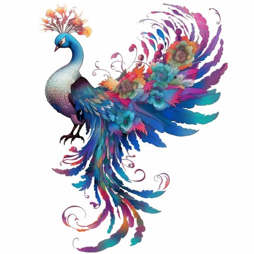 Dopetattoo 6 Sheets Colorful Phoenix Temporary tattoo Fake Tattoos for Woman Adults