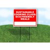 Sustainable Cooking Class Eco-Friendly Meals Write On Me Red 18x24 in Double Sided Yard Road Sign w/Stand