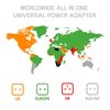 Dual Universal USB Adapter Works for LG Stylus 3 for Worldwide Power and Travel Between US/EU/CN/AUS/NZ/UK
