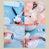 YATOJUZI Rhinestones for Nails kit Crystal Ab Gems Flatback Irregular Round Rhinestone with Pick Up Tweezers and Pen Nail Charms Jewels for Nail Art DIY Decor Face Body Makeup Party Concerts 1440pcs