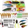 SUPERTHEO Fishing Lures Fishing Spoons Frog Lures Soft Hard Metal Lure Crank Popper Minnow Pencil Jig Hook for Trout Bass Salmon with Tackle Box