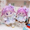 niannyyhouse 10cm~15cm 20cm Plush Doll Clothes Headdress Dresses Purple Skirt Outfit Doll Dressup (10cm~15cm)