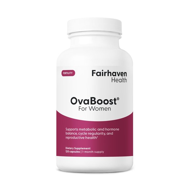 Fairhaven Health Ovaboost Fertility Supplements for Women | Conception for Her Support Ovulation & Egg Quality with Myo-Inositol & Folate | Prenatal Vitamin Natural Fertility Support | 120 Capsules