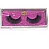 Curled Handmade Reusable 3-D 100% Mink Fur False Eyelashes for Make Up with Tweezer (black)