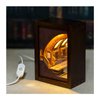 JOOHOUR Sherlock Holmes DIY 3D Puzzle Night Light, Baker Street Miniature Wooden Lamp, Model Building Kit with LED Light, Creative Craft Home Decor, Gift for Teens and Adults, Detective Station