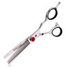 Tokko Katana Classic 6.5" Texturizing Shears Professional Razor Edge 440C Japanese Stainless Steel Hair Thinning Scissors 6.5" Barber Shears With Adjustment Screw and Leather Case