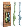 ANPEI ROARex Vegan Eco Friendly Natural Dinosaurs Inspired Kids Toothbrush Made from Plants | 100% Biodegradable and Compostable | 1% for The Planet Product