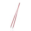 Rubis Hair Tweezers with Classic Slanted Tweezer Tip | Stainless Steel Tweezers for Plucking Eyebrows, Hairs, Moustache Hairs, and More | Perfectly Sculpted Eyebrows Every Time (red)