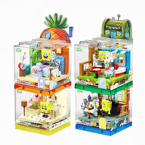 Lreyrous Exquisite Sponge Toy Building Block Box Set Series 1 Island Building Blocks Birthday Gifts for Boys and Girl with Themed Characters for 14+ Teenagers & Adults
