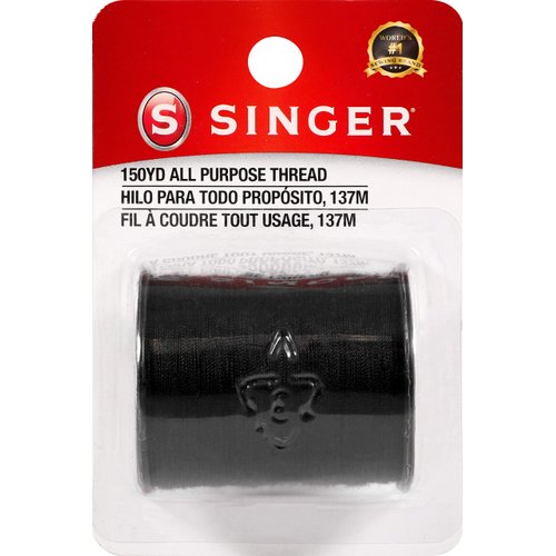 Singer 60110All Purpose Polyester Thread, 150 Yards, Black