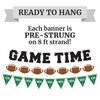 Pre-Strung Game Time Football Banner - NO DIY - Football Party Banner - Pre-Strung Garland on 6 ft Strands - Football Birthday Party Decorations & Decor. Sports Fantasy Football Party. Did we mention