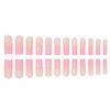 Foccna Artificail Extra Long Press on Nails, Gradient Pink Fake Nails Square Acrylic Pink Full Cover False Nails with Design Nail Tips for Women&Girls, 24PCS