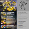 Transforming Building Blocks Set for Adults, Convertible Truck and Robot Building Kit Model, 6 in 2 Building Creative Action Mech Toys Halloween Xmas Gift for Boys and Girls (Yellow)
