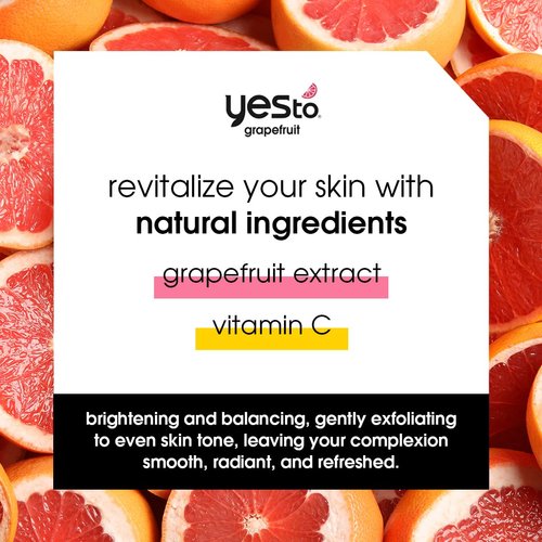 Yes To Grapefruit Iridescent Peel Off Mask with Vitamin C to Brighten Dull Skin, for Men, Women and Teens, No Paraben, 3 Pack