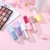 oruola 6pcs Lip Gloss Tubes Empty, 6ml Clear Lip Gloss Tubes with Wand Cuticle Oil Dispenser Refillable Transparent Lipstick Bottles for Women Girls DIY Makeup (Colorful)