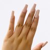 500Pcs Square Nail Tips Full Cover Clear Fake Nail Tips for Acrylic Nails, Size 1~10