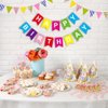 GOSUOA Colorful Happy Birthday Banner with 12Pcs Pennant Banner Flags,Paper Happy Birthday Bunting Banner for Kids Adults Birthday Party Supplies