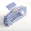 Checkered Hair Claw Clips,Pack of 3,Vintage Blue/White Checkered Claw Clips Cellulose Acetate Banana Clips,Nonslip Hair Clamp for Women Girls (Blue)