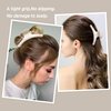 Big Hair Claw Clips for Women Acetate Hair Claws for Long Thin Thick Hair Banana Metal Hair Barrette 4.5"Strong Hold Jaw Claw Clips for Girls Nonslip French Style Hair Accessories (pearl white)
