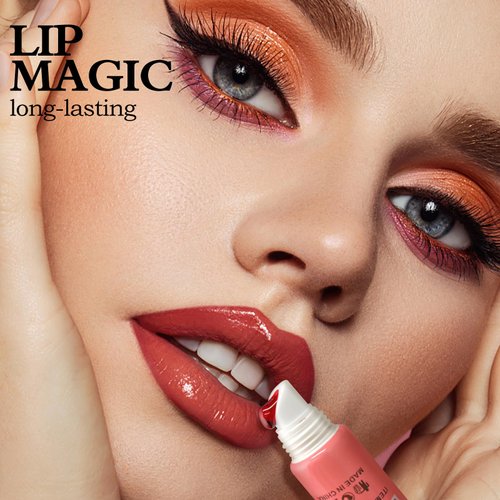 JOSURBEAUTY Kissable Lip Tattoo, Easily Peel Off Mask Long Lasting Waterproof Lip Gloss For A Romantic Appointment, 4 Colors Selectable Lip Hydrating Gloss Serum