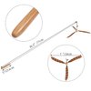 Lystaii Cat Wand Toys, Interactive Cat Feather Toys with 3 Feather Refills with Bell Steel Wire Cat Toy for Indoor Cats Wood Handle Cat Teaser String Toy Feather Propeller for Kitten (Piebald)