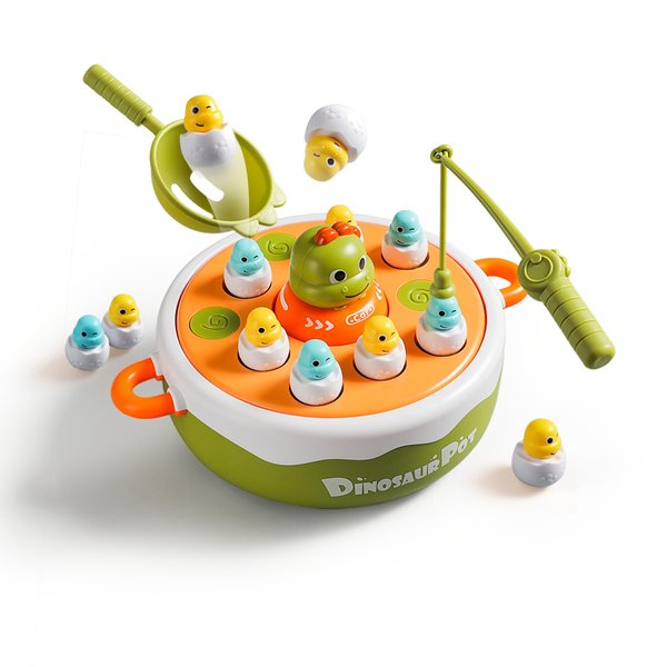 Fugacus Dinosaur Rotating Board Game | Family Game Toys | Music Rotating Board Game | Birthday Gifts for Boys and Girls Aged 6-8 | Toys for 3-6 Years Old | 4-in-1 Board Game | Reaction Training Game