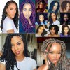 Springy Afro Twist Hair 3Pcs 16in Pre-Separated Kinky Marley Twist Braiding Hair for Distressed Faux Locs Synthetic Hair Extensions Cuban Twist Hair(4#-Natural brown)